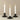 Murano Porcelain European Candle Holder 4.8cm - Matt Black